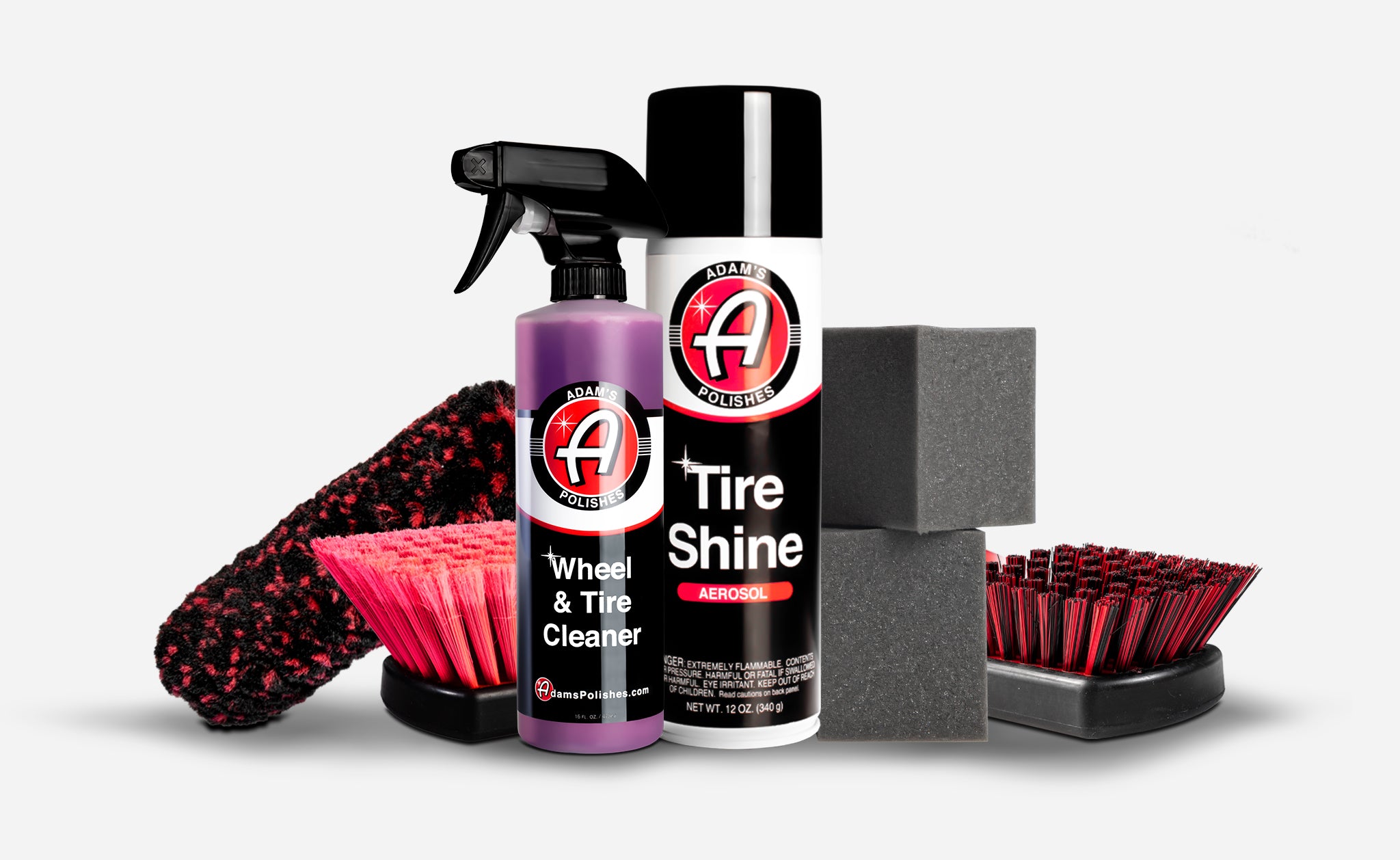 Adam's Aerosol Tire Shine Complete Kit