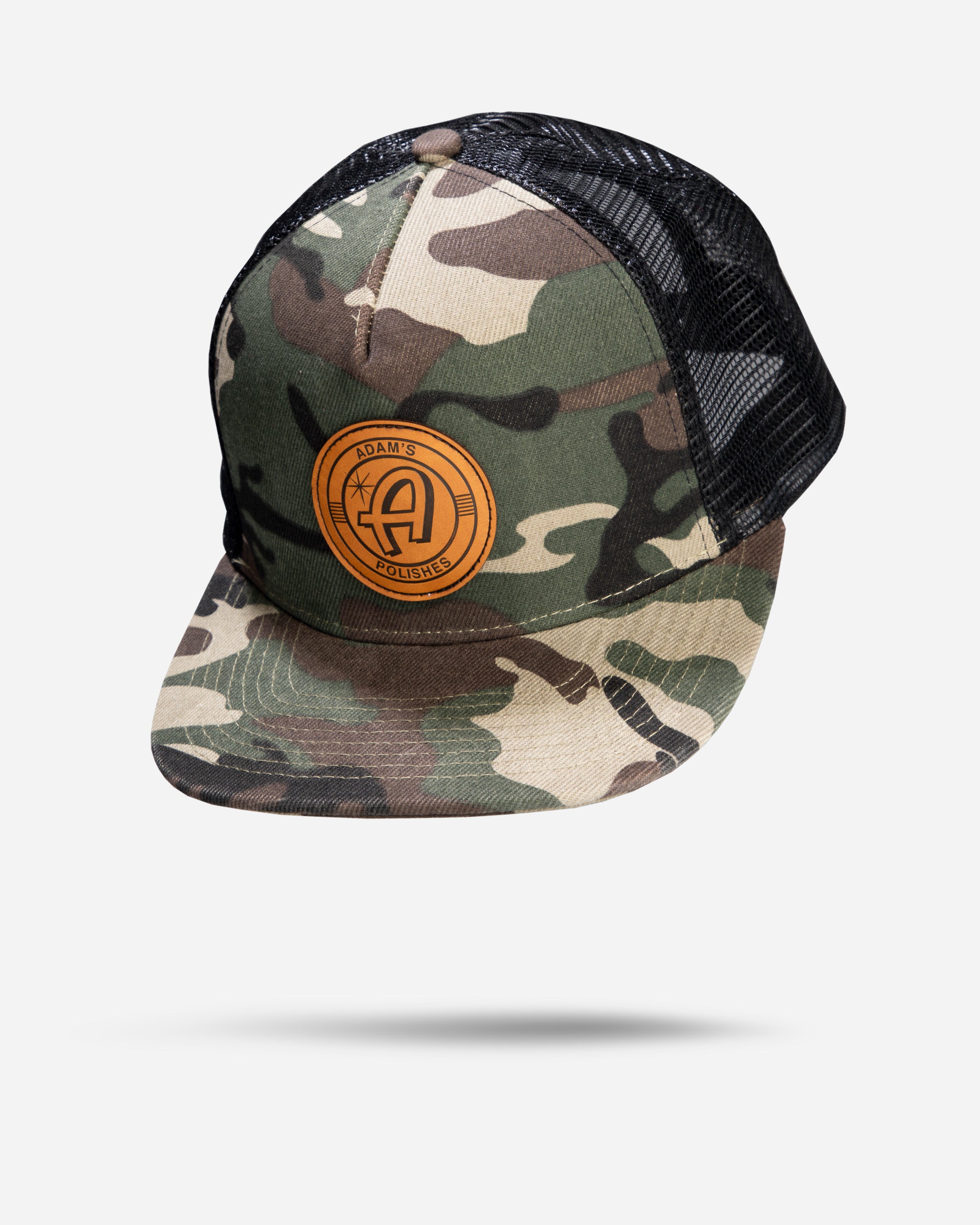 Adam's Camo Trucker Hat - Tan Patch