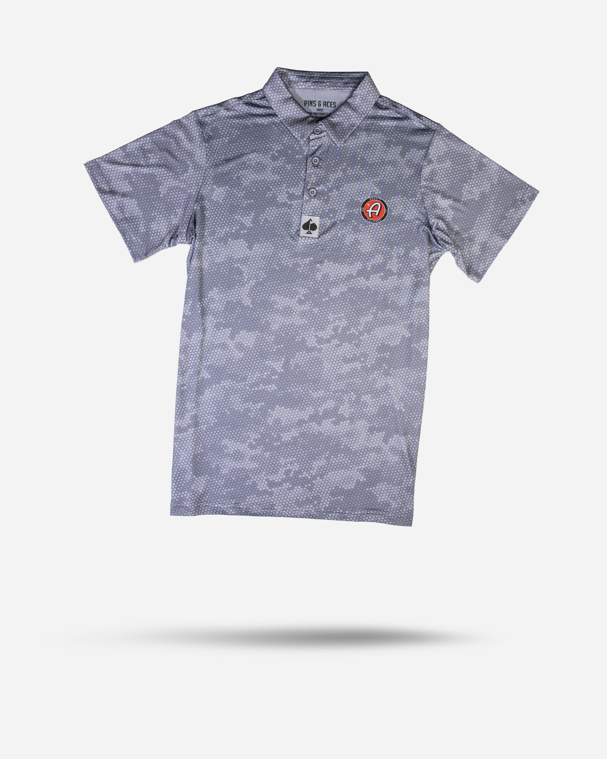 Adam's x Pins & Aces Gray Camo Polo