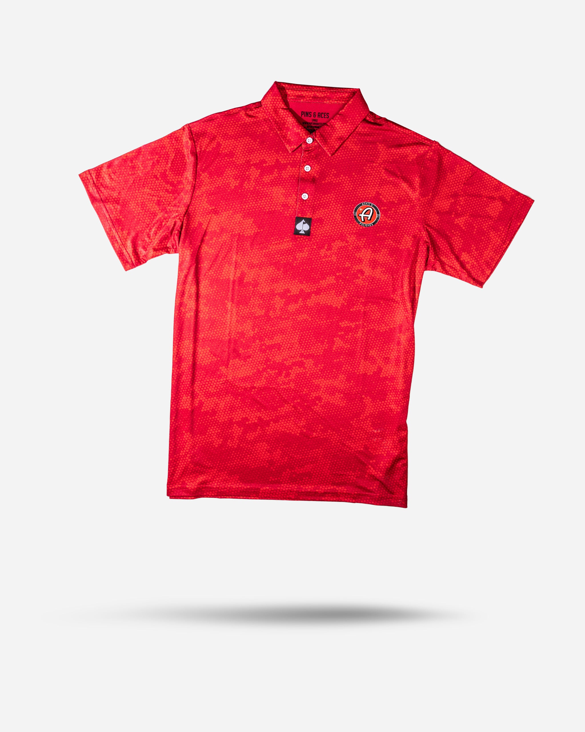 Adam's x Pins & Aces Red Camo Polo